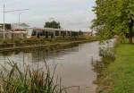 The Dublin's LUAS Red line by the Grand Canal.