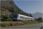 At the small town of Parleaz in the Aosta Valley I meet the FS Traniatlia Minuetto MD Aln 501 011 on its journey from Ivrea to Aosta.