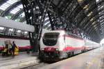 FS E 402 160 in FrecchiaBianca colours at MIlano Centrale on 2 June 2013.


