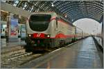 The trenitalia E 402 112 in  Frecce Bianca  culors in Milano Centrale.