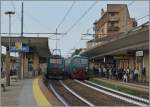 Trenord local trains in Monza.