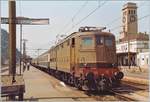 The FS E 636 175 with the Dolomiten Express in Bolzano   22.07.1984