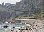 In strong backlight, a Mercitalia E 652 with a freight train shortly after Taormina on the way to Messina. Clearly visible is the track, repaired after the severe storm in January, just before the tunnel.

March 8, 2026
