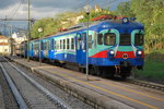 Former Belgian EMU (AM 54 type) commuting between Stia and Arezzo (here stopping at Rassina in October 2012).