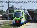 The Trenord ETR 104 017  Pop  to Luino in Gallarate.