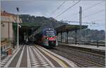Taormina station is surely one of the most beautiful stations in Italy. There, an FS Trenitalia ETR 104, operating as regional train 12977 from Messina to Catania Aeroporto Fontanarossa, is waiting to depart. 

10 March 2026