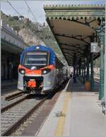 The FS Trenitalia Coradia Stream Pop ETR 104 074 (UIC 94 83 4104 074-9 I-IT) is operating as regional train 12973 from Messina (departure 13:32) to Catania Centrale (15:40) and has arrived at Taormina Giardini, where it is still waiting for the opposing train to pass before continuing its journey.

March 11, 2026
