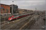 A FS Trenitalia ETER 400  Frecciarossa 1000  comming from Roma is arriving at Torino PN.
09.03.2016