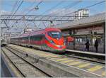The FS Trenitalia ETR 400 031 leaves Lyon Part Dieu station as Frecciarossa FR 6654.