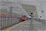 The FS Trenitalia ETR 500 037 makes a stop in the beautiful Reggio Emilias AV Station.