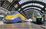 The RFI ETR 500 and a Trenord ETR 104 (POP) in the Milano Centrale Station. 

17.09.2025