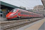 In Genoa, the FS Trenitalia ETR 600 003 is perfectly positioned for photography at Porta Principe station.