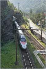 A FS Trenitalia ETR 610 on the way from Basel to Milan by Iselle.