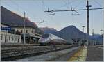 The FS Trenitalia ETR 610 011 by is stop in Domodossola.