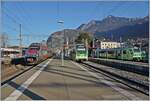 The FS Trenitalia ETR 610 on the way to Domodossola, the TPC Beh 2/6 542 and the ABe 4/8 471 in Aigle.

30.10.2024