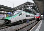 In the new eC livery, the FS Trenitalia ETR 610 004 is waiting in Lausanne as an EC for departure to Milano Centrale.

20 August 2026