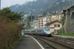 The FS ETR 610 in Veytaux-Chillon.