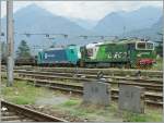  Nord Cargo  is a part of the Grouppo FMN. 
DE 520 ant E 185 in Domodossola. 
27.07.2009