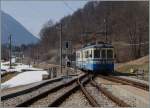 The ABe 6/6  Piemonte  is leaving Re. 
19.03.2015