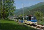 A SSIF ABe 12/16 (ABe/P/Be/Be) Treno Panoramico in Gagnone-Orcesco. 13.05.2015