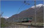 A Trenord E 464 wiht his local train is by Premosello on the way to Domodossola.