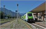 A Trenord ETR 421  Rock  coming from Milano is arriving at Domodossola.