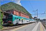 Terminus Station Laveno Mombello Lago: The Trenord ALe 711 068 (94 83 4 711 068-6 I-TN) comming from Milano Cadorna is arriving at the Laveno Mombello Lago Station.