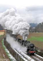 The  Train of the Epiphany 2010  awarded to FS.741.120, here it is in full inspiration, as he faces the ramp output from S. Piero a Sieve (FI) during the return trip to Florence SMN