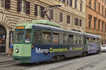 Tram 7057 traveling on Avenue Napoleon III in Rome. May 7th, 2025