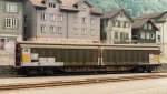 FS Sliding Wall Covered Wagon - built to the British loading gauge - in Erstfeld (CH), June 1996