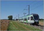 The LEB RBe 4/8 No. 48 is operating as R20 between Bercher and Fey on its way to Cheseaux, with a connection to Lausanne via SEV due to summer construction work. The 24-km LEB route begins in the 'big city' of Lausanne and ends in the rural, sparsely ...