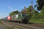 CFL Cargo 188 065 hauls a container train through Lintorf on 9 May 2025.
