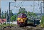 The heritage engine 1604 is heading a special Train near Schieren on June 23rd, 2009. 