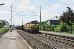 CFL 1806 speeds with steel train to Schifflange, 1 June 2010.