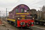 . The shunter engine 802 photographed in Ptange on February 24th, 2009.