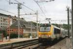 CFL 3005 pushes an IC to Luxembourg out of Namur on 11 September 2009.