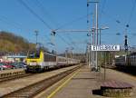 . 3009 is hauling the IR 115 Liers - Luxembourg City into the station of Ettelbrück on March 10.2014.