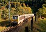 . 3011 is hauling the IR 116 Luxembourg City - Liers through Lellingen on October 14th, 2014.