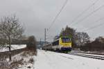 . 3013 is hauling the IC 114 Liers - Luxembourg City through Wilwerwiltz on January 24th, 2015.
