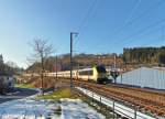 . 3008 is hauling the IC 114 Liers - Luxembourg City through Troisvierges on February 11th, 2015.