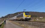 . The IC 112 Liers - Luxembourg City is running between Mersch and Lintgen on March 12th, 2015.