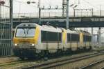 ON 19 May 2004 CFL 3005 hauls two sister locos through Thionville.