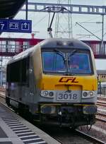 CFL locomotive 3018 passes through Rodange station to change direction during the farewell run of the Series 3000. June 23, 2026.