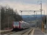 4018 is heading the IR 3710 Luxembourg City - Troisvierges in Wilwerwiltz on March 19th, 2012.