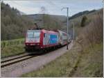 The IR 3714 Luxembourg City - Troisvierges is running between Goebelsmühle and Kautenbach on April 16th, 2012.