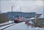 4004 is heading the IR 3712 Luxembourg City - Troisvierges in Cinqfontaines on February 13th, 2013.