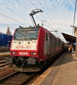 . 4009 with RE 3813 Luxembourg City - Troisvierges pictured in Dommeldange on March 7th, 2015.