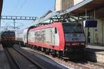 CFL advertiser 4017 stands in Luxembourg gare on 20 August 2023 -that day, three advertising TRAXX were seen at Luxembourg gare in less than one hour.