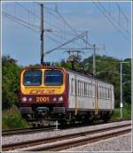 Z 2001 is running between Leudelange and Dippach on August 21st, 2011.