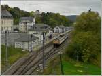 Z 2017 is leaving the station of Wiltz on October 13th, 2011.